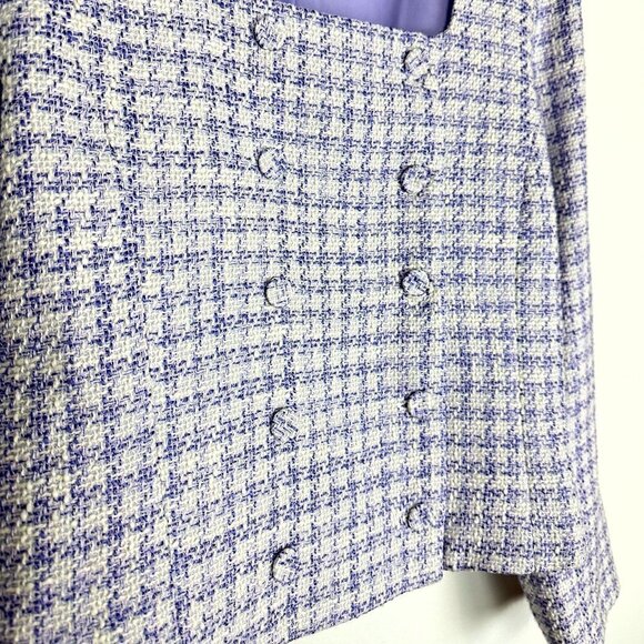 FAVORITE DAUGHTER  The Dasha Houndstooth Check Top in Lilac Tweed Size US 10 - Picture 7 of 14